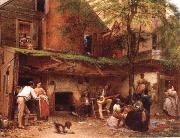 Eastman Johnson Negro life at the South oil painting on canvas